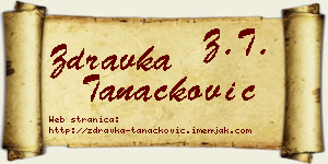 Zdravka Tanacković vizit kartica
